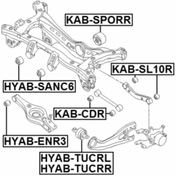 Alternative view of BUSHING RIGHT, REAR TRAILING ARM