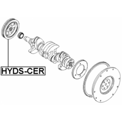 Alternative view of CRANKSHAFT PULLEY