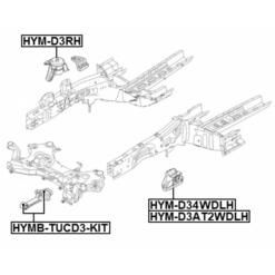 Alternative view of RIGHT ENGINE MOUNT (HYDRO)
