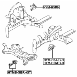 Alternative view of RIGHT ENGINE MOUNT (HYDRO)