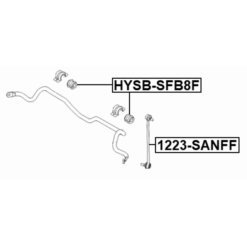 Alternative view of FRONT STABILIZER BAR BUSH (REINFORCED, WITH METAL BRACKET) D25