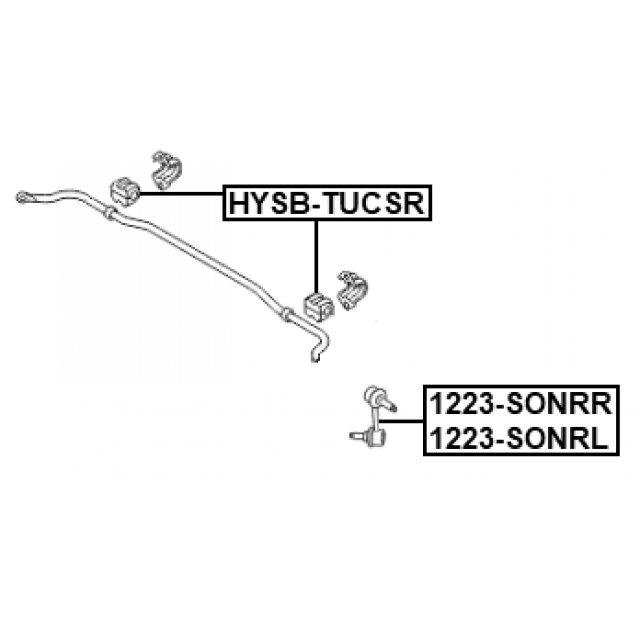 REAR STABILIZER BAR BUSH (REINFORCED, WITH METAL BRACKET) D13.5 - Image 2