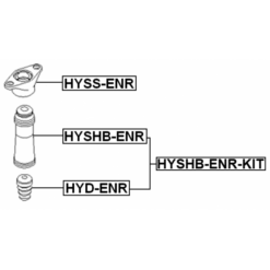 Alternative view of BOOT WITH JOUNCE BUMPER REAR SHOCK ABSORBER KIT (SET FOR TWO SIDES)
