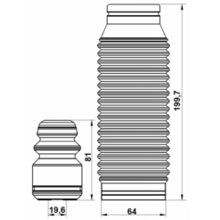 Alternative view of BOOT WITH JOUNCE BUMPER FRONT SHOCK ABSORBER KIT