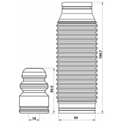 Alternative view of BOOT WITH JOUNCE BUMPER FRONT SHOCK ABSORBER KIT