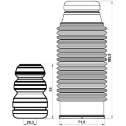 Alternative view of BOOT WITH JOUNCE BUMPER FRONT SHOCK ABSORBER KIT
