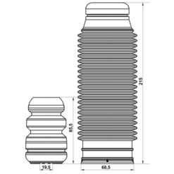 Alternative view of BOOT WITH JOUNCE BUMPER FRONT SHOCK ABSORBER KIT