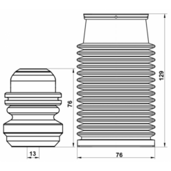 Alternative view of BOOT WITH JOUNCE BUMPER FRONT SHOCK ABSORBER KIT