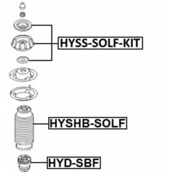 Alternative view of FRONT SHOCK ABSORBER MOUNTING, REPAIR KIT (WITH SHOCK ABSORBER BEARING)