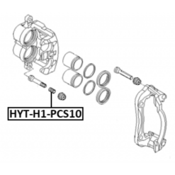 Alternative view of BRAKE CALIPER SLIDE PIN BUSHING PCS 10