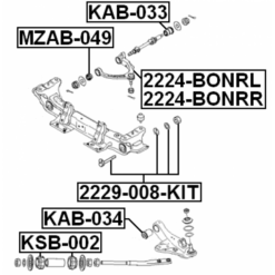 Alternative view of BUSHING, FRONT UPPER CONTROL ARM