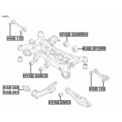 Alternative view of BUSHING LEFT, REAR TRAILING ARM