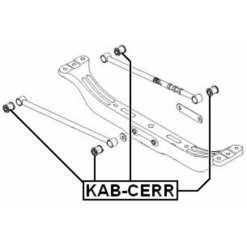 Alternative view of REAR TRANSVERSE ROD BUSHING