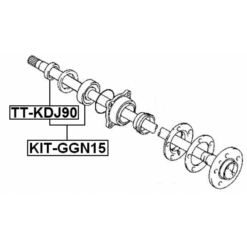 Alternative view of REPAIR KIT, BALL BEARING REAR AXLE SHAFT 40X90X23X28