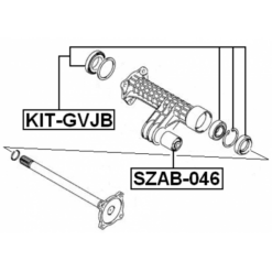 Alternative view of REPAIR KIT, BALL BEARING REAR AXLE SHAFT 30X62X16