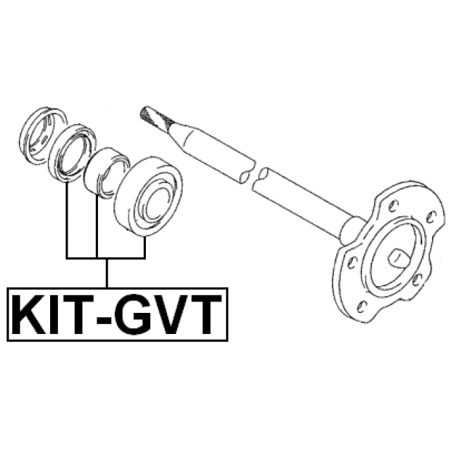 REPAIR KIT, BALL BEARING REAR AXLE SHAFT 40X80X23 - Image 2