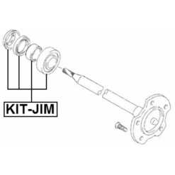 Alternative view of REPAIR KIT, BALL BEARING REAR AXLE SHAFT 35X72X22