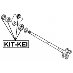 Alternative view of REPAIR KIT, BALL BEARING REAR AXLE SHAFT 30X62X16