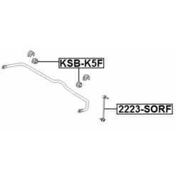 Alternative view of FRONT STABILIZER BAR BUSH D22.2