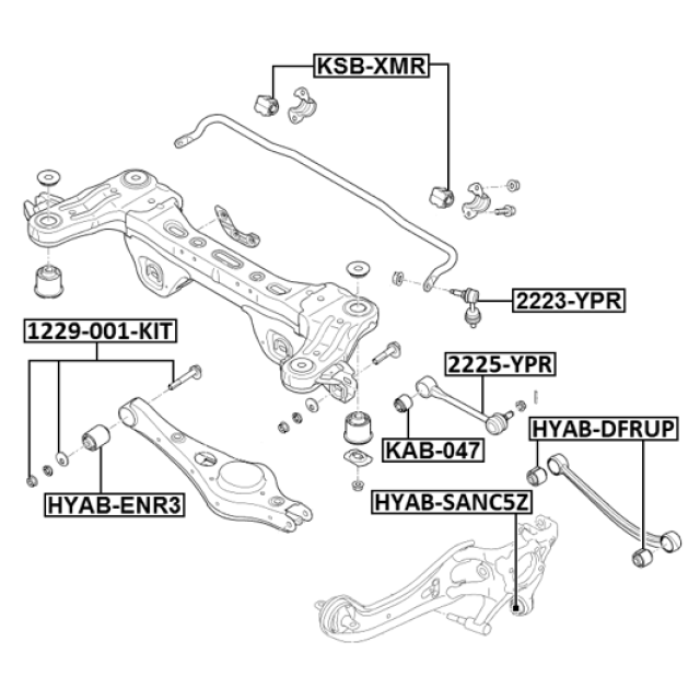 REAR STABILIZER BAR BUSH (REINFORCED, WITH METAL BRACKET, WITH PLASTIC INSERT) D15.8 - Image 2