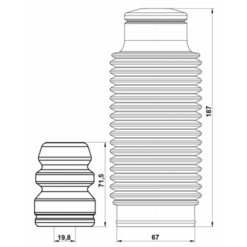 Alternative view of BOOT WITH JOUNCE BUMPER FRONT SHOCK ABSORBER KIT