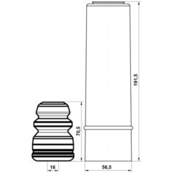 Alternative view of BOOT WITH JOUNCE BUMPER REAR SHOCK ABSORBER KIT