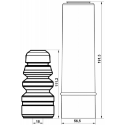 Alternative view of BOOT WITH JOUNCE BUMPER REAR SHOCK ABSORBER KIT