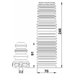 Alternative view of BOOT WITH JOUNCE BUMPER REAR SHOCK ABSORBER KIT (SET FOR TWO SIDES)