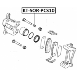 Alternative view of BRAKE CALIPER SLIDE PIN BUSHING PCS 10