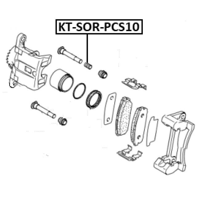 BRAKE CALIPER SLIDE PIN BUSHING PCS 10 - Image 2