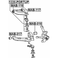 Alternative view of REAR BUSHING, LOWER CONTROL ARM