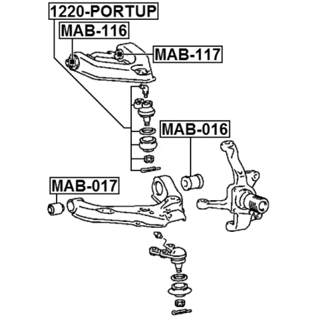 REAR BUSHING, LOWER CONTROL ARM - Image 2