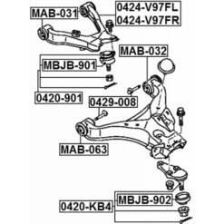 Alternative view of BUSHING, FRONT LOWER CONTROL ARM