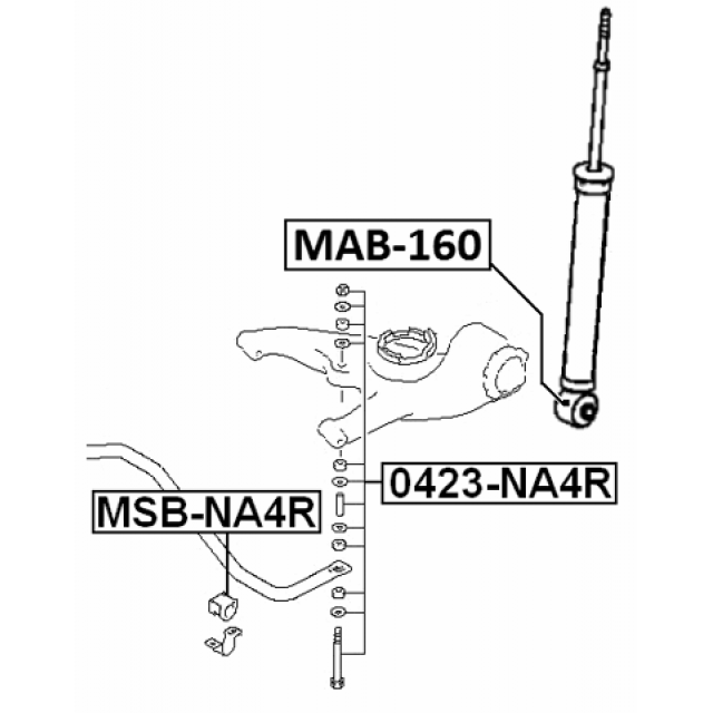 BUSHING, REAR SHOCK ABSORBER - Image 2