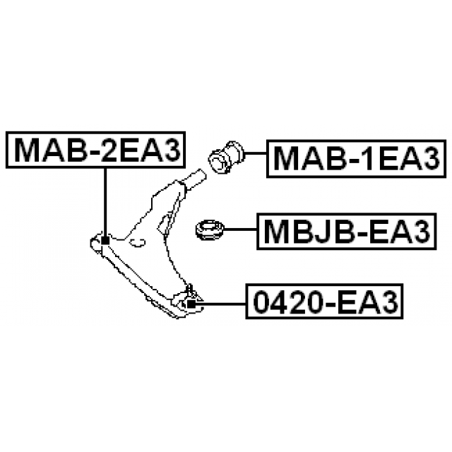 REAR BUSHING, FRONT CONTROL ARM - Image 2