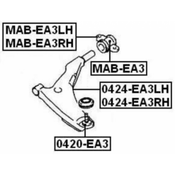 Alternative view of REAR BUSHING, FRONT RIGHT CONTROL ARM (HYDRO)