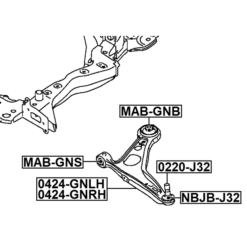 Alternative view of FRONT BUSHING, FRONT CONTROL ARM