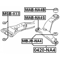 Alternative view of FRONT BUSHING, FRONT CONTROL ARM