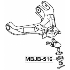 Alternative view of LOWER CONTROL ARM BALL JOINT BOOT 31.4X31.6X20.1
