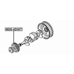 Alternative view of CRANKSHAFT PULLEY