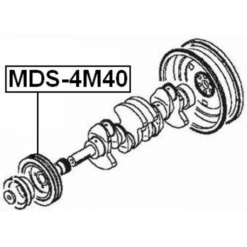 Alternative view of CRANKSHAFT PULLEY 4M40