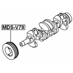 Alternative view of CRANKSHAFT PULLEY