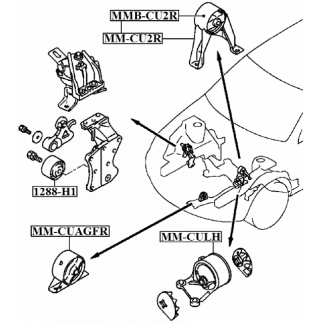 LEFT ENGINE MOUNT (HYDRO) - Image 2