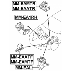 Alternative view of RIGHT ENGINE MOUNT (HYDRO)