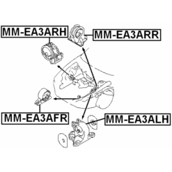 Alternative view of RIGHT ENGINE MOUNT (HYDRO) AT
