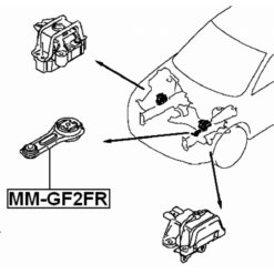 Alternative view of FRONT ENGINE MOUNT