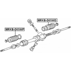 Alternative view of STEERING RACK BOOT RIGHT