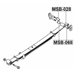 Alternative view of REAR LEAF SPRING BUSHING REAR