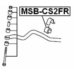 Alternative view of FRONT STABILIZER BAR BUSH D22