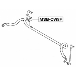 Alternative view of FRONT STABILIZER BAR BUSH D22